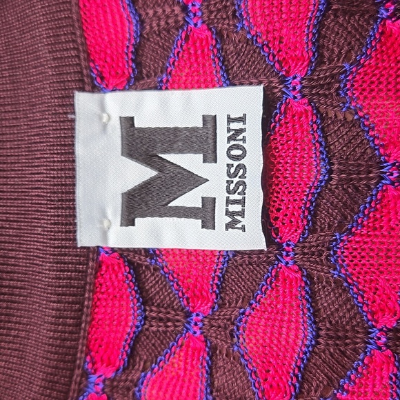Vintage Missoni Vibrant Pink and Brown Knit Pattern Size 38 - Picture 3 of 7